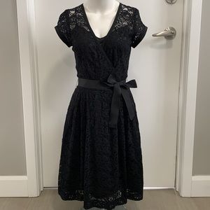Sandra Angelozzi black lace dress